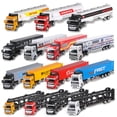 thumbnail image 6 of BESTSKY Semi Truck Toys for Boys Pull Back Drive Truck and Trailer Toys for Boys Various Vehicle Combinations Big Country Toys Black, 6 of 6