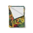 thumbnail image 2 of Country Soft Flannel Fleece Throw Blanket, Fairy Image of a Japanese Garden with an Old Bridge the Lake Nature Print, Cozy Plush for Indoor and Outdoor Use, 60" x 80", Green Orange, by Ambesonne, 2 of 6