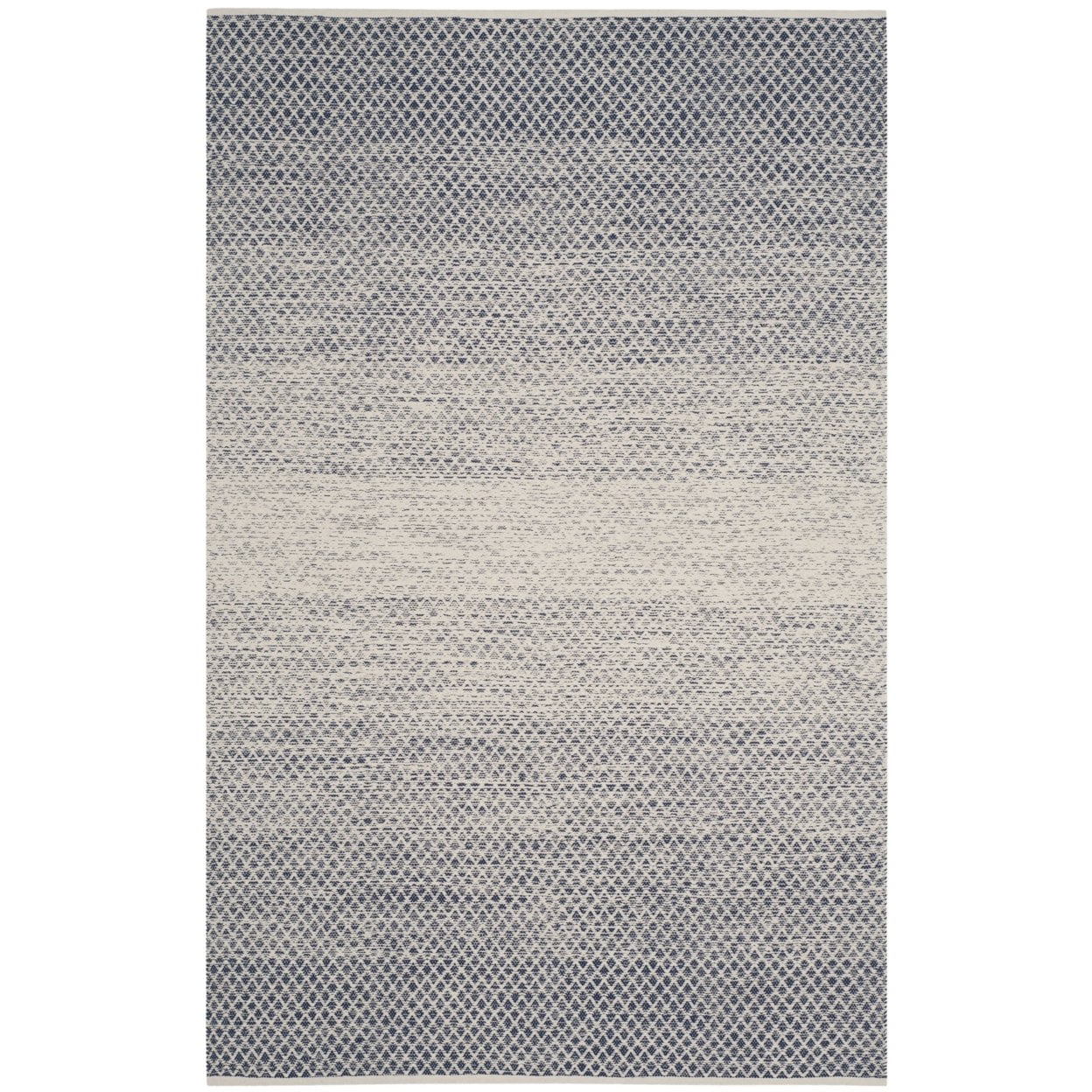 SAFAVIEH Montauk Vaughn Geometric Cotton Area Rug, Navy/Ivory, 11' x 15'