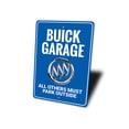 thumbnail image 4 of Lizton Sign Shop Parking Garage Sign With Buick Tri-Shield Emblem For Buick Car Owners Aluminum Metal Decor Sign - 4x18 inches, 4 of 4