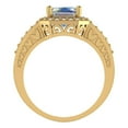 thumbnail image 4 of Halo Engagement Ring for Women - 2.78ct Blue Moissanite in 18K Yellow Gold Promise Ring, 4 of 6