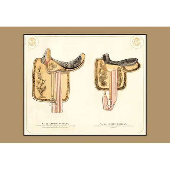 Ladies' Saddles #4- Fine Art Canvas Print (20" x 30")