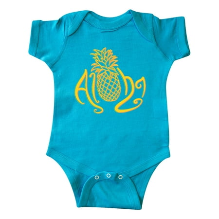 

Inktastic Aloha- with multicolor yellow pineapple Gift Baby Boy or Baby Girl Bodysuit