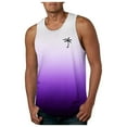 thumbnail image 1 of Men's Athletic Tops Workout Sleeveless Gradient Shirts Fitness Training Beach Outdoor Exercise Performance Activewear, 1 of 3