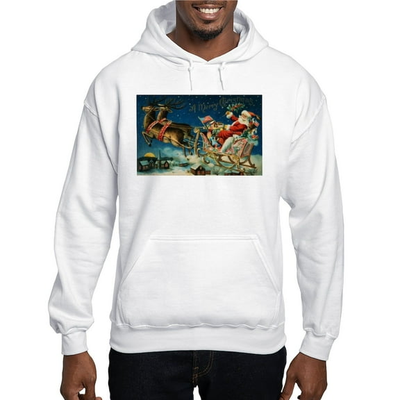 CafePress - Vintage Santa Sleigh Hooded Sweatshirt - Pullover Hoodie, Hooded Sweatshirt