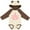 Natural & Brown w Ears, variant on Inktastic Girls Cute Karate Martial Arts Girls Long Sleeve Baby Bodysuit