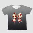 thumbnail image 3 of Gerichy Girls Graphic Print T-Shirt Girls Valentines Day Shirt Cute Printed Round Neck Short Sleeve Tshirt Top Summer Tops, 3 of 5