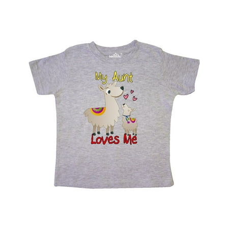 

Inktastic My Aunt Loves Me Llama Gift Toddler Boy or Toddler Girl T-Shirt