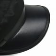 thumbnail image 4 of TELOLY 2026 New Mens Womens Newsboy Cap Yacht Captain Sailor Hat Cabbie Baker Boy Faux Leather Cadet Beret Captain Hat, 4 of 7