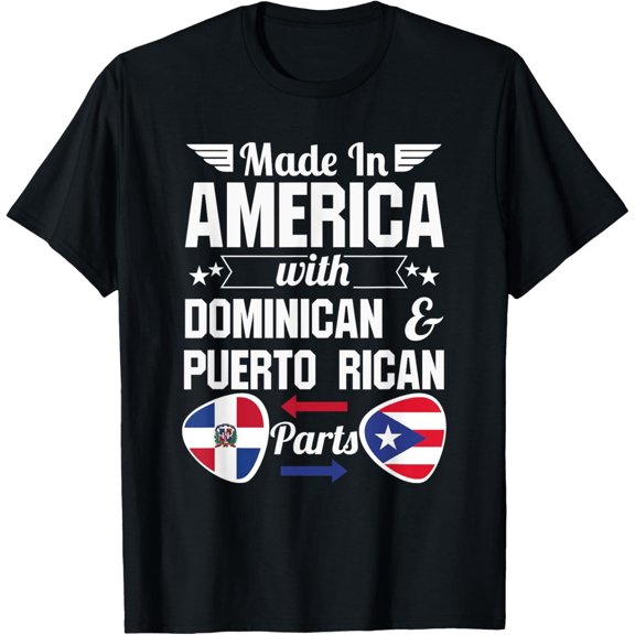 Playful Comfort Tee - Dominirican Puerto Rico and Republica Dominicana Pride Flag T-Shirt
