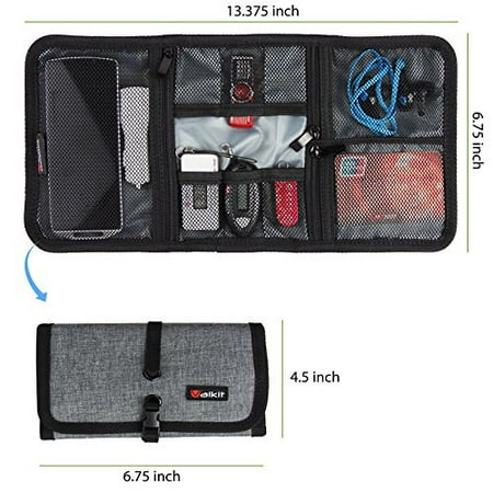 Cable Organizer, Travel Organizer, Valkit Best Electronics Accessories Wire Cord Cables Tires Wrap Case Cover Bags Rolling