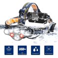 thumbnail image 1 of Linterna frontal LED 8 modos Linterna frontal recargable USB 12000 Lumin, Ipx4 a prueba de agua, linterna frontal para pesca, camping, lectura, senderismo, ciclismo, 1 of 2