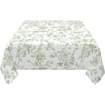 thumbnail image 3 of Sage Green Floral Tablecloth Square 54 Inch Light Green Chinoiserie Floral Table Cloth Polyester Fabric Vintage Spring Summer Flowers Farmhouse Table Cover for Kitchen Party Picnic Outdoor Decor, 3 of 6