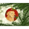 thumbnail image 2 of Carolines Treasures SS4683-CO1 Golden Retriever Flocons de Neige Rouges Ornement en Céramique de Noël, 2 of 2