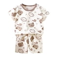 thumbnail image 4 of oqasdz Baby Boy Clothes Girls Summer Cartoon Annimal Printed Short Sleeved Tops and Shorts Casual Homewear 2 Piece Pajama Set /5-6 Years, 4 of 4