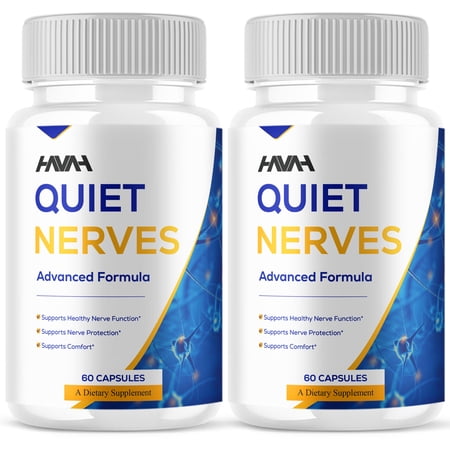 (2 Pack) Quiet Nerves Nootropic Pills, QuietNerves Advanced Formula (120 Capsules)