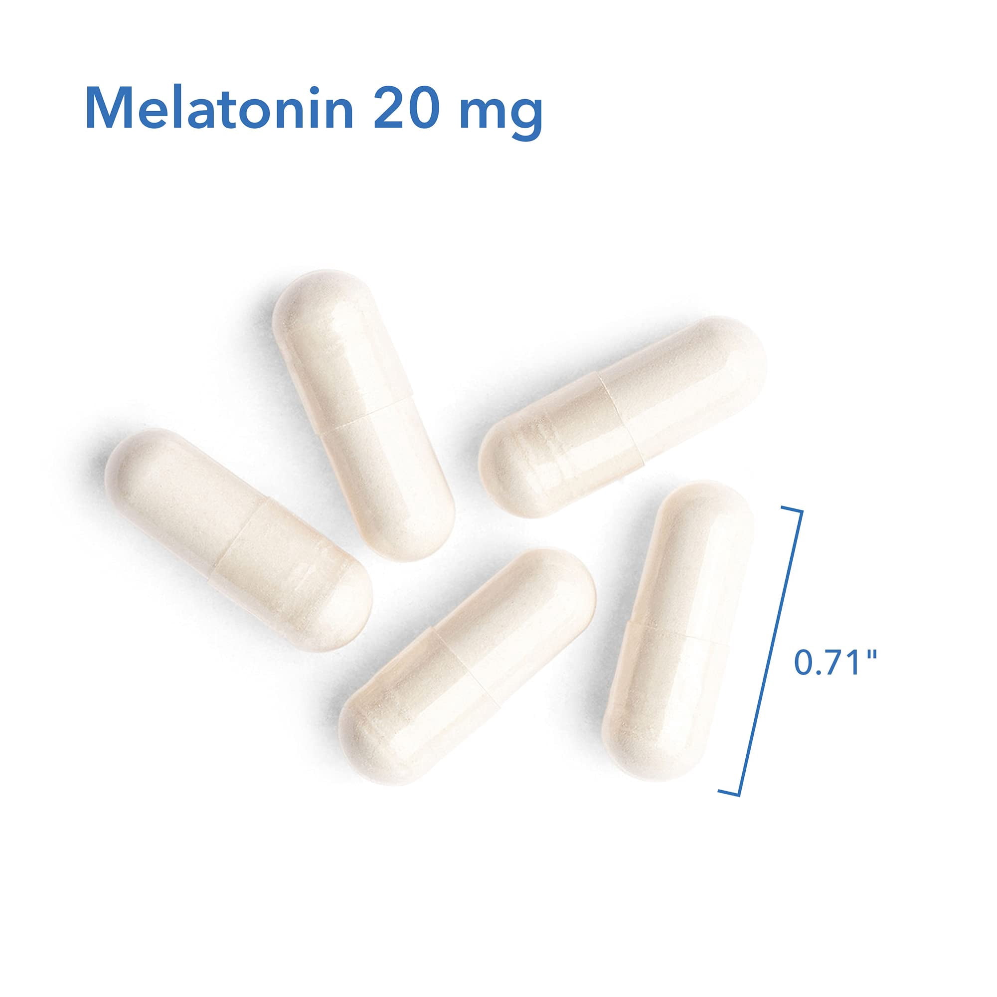 Nutricology Melatonin 20mg - Pure Melatonin, Extra Strength for Adults, Sleep Aid, High Dose, Organic, Vegetarian Capsules - 60 Count