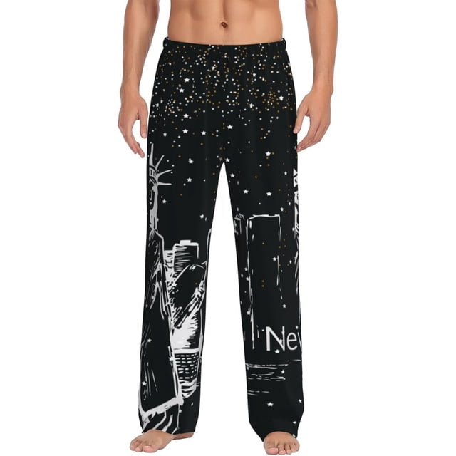Balery New York City1 Pantalones de pijama para hombre, pijama ultraligero, pantalón de descanso-Medium
