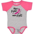 thumbnail image 3 of Inktastic Breast Cancer Awareness Her Fight is Our Fight Boys or Girls Baby Bodysuit, 3 of 5