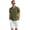 Olive Green, variant on COOFANDY Mens Cuban Guayabera Shirts Short Sleeve Linen Shirt Loose Fit Camp Collar Shirt