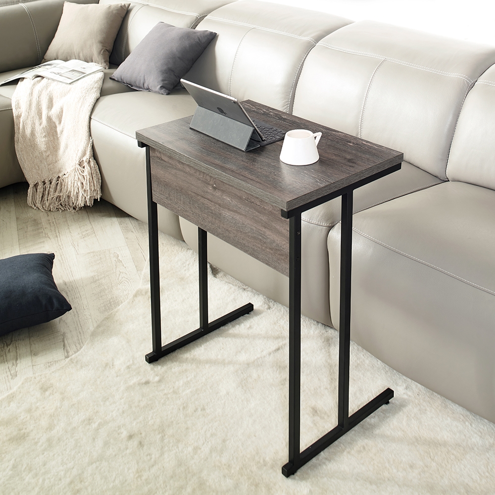 Wood TV Tray Table, Portable Laptop Desk, Side Table, Snack Holder