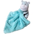 thumbnail image 3 of SONA G DESIGNS Lovey Security Blanket Plush Blankie - Toddler Sized - Puppy Bunny Elephant Hippo Aqua Hippo, 3 of 7