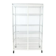 Covered Living Storage Shelving unit cover See Through PVC, fits Racks 48" Wx24 Dx72 H All Clear PVC (Cover only)
