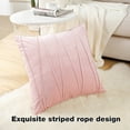 thumbnail image 5 of Top Finel Decorative Hand-Made Throw Pillow Covers Soft Particles Velvet Solid Cushion Covers 18 x 18 for Couch Bedroom Car, Pack of 2, Pink, 5 of 6