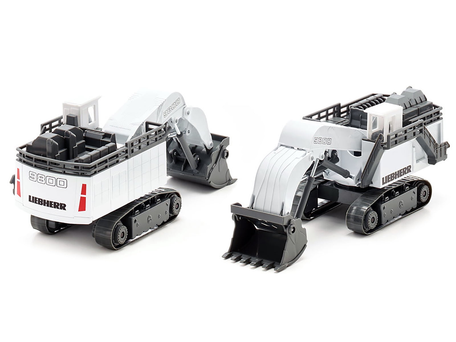 LIEBHERR R 9800 Mining Excavator 模型 Liebherr R9800 Mining Excavator White and Gray 1/87 (HO) Diecast