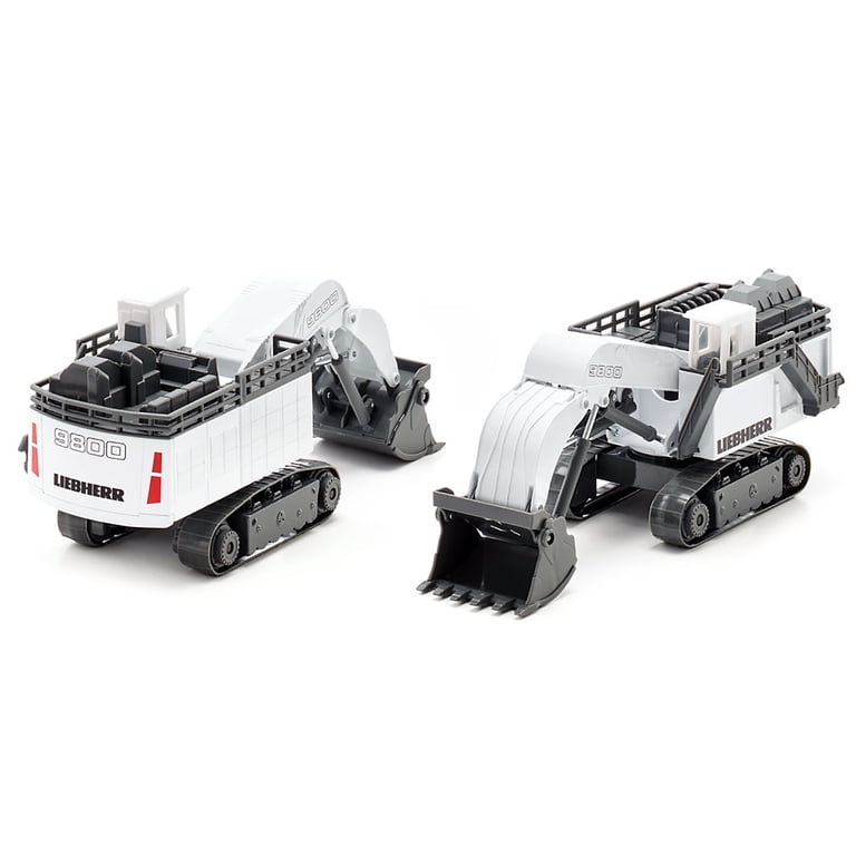 Liebherr R9800 Mining Excavator White and Gray 1/87 (HO) Diecast