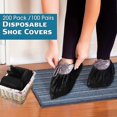 thumbnail image 4 of 200 Pack Disposable Shoe Covers Black Disposable Boot And Shoe Booties Covers Waterproof Slip, 4 of 5