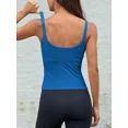 thumbnail image 2 of ANFERRY Women Fitted Workout Tank Tops with Built in Bra Ribbed Seamless U Back Basic Gym Camisoles, 2 of 7