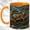 Orange, variant on Jungle Leopard Coffee Mug, Wild Cat Mug, Ceramic 11 oz