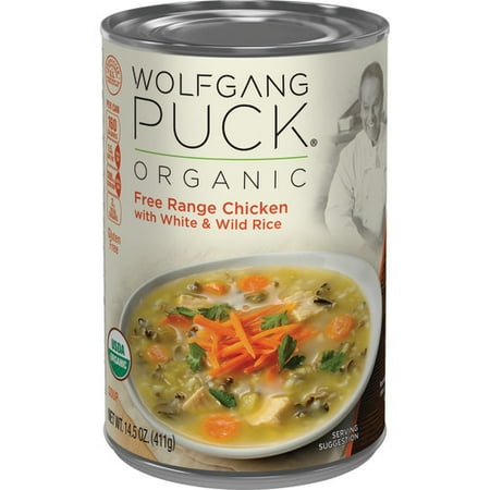 Wolfgang Puck ® Organic Free Range Chicken with White & Wild Rice Soup, 14.5 oz.