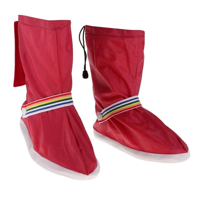 Lucky3celectronics - Cubrezapatos impermeable para botas de lluvia con antideslizante grueso Rojo 2XL kusrkot Cubre zapatos a prueba de agua