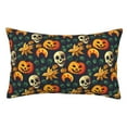 thumbnail image 1 of Cauagu Halloween Skull Print Pillow Covers with Envelope Closure,1PC Pillow Cases Decorative Pillow Case for Bed & Couch, Pillows Not Included-14"x20", 1 of 6