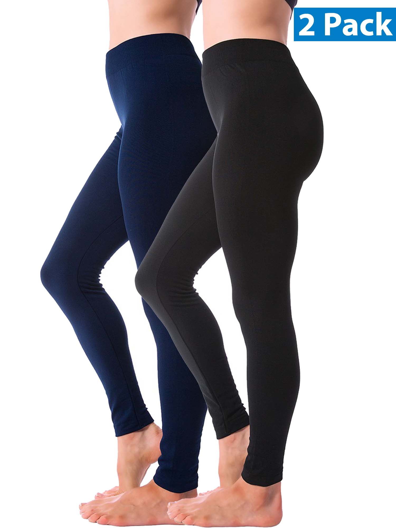 WOMENS LADIES WINTER FLEECE THERMAL WARM THICK FULL LENGTH LEGGINGS ALL COLOURS 