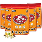 120 tabs Survival Tabs 10-day Emergency Survival MREs Meals Ready-to-eat Bugout for Travel Camping Boating Biking Hunting Activities Gluten Free and Non-GMO 25 Years Shelf Life - Vanilla Malt Flavor