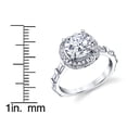 thumbnail image 4 of Metal Masters Womens Sterling Silver 925 2ct. Engagement Wedding Ring Cubic Zirconia Baguette Band, 4 of 6