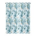 thumbnail image 2 of nqOlkjepod Outdoor Curtains for Patio Waterproof, Summer Blue Coral Outdoor Privacy Panels Grommet, Retro Coastal Starfish Conch Shell Blackout Outside Curtains for Porch/Cabana 54"x108", 2 Panels, 2 of 8