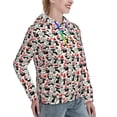 thumbnail image 6 of Uemuo Christmas Cat Pattern Women's Hoodie with Eye-catching Drawstrings- Casual Pullover Hoodie with Kangaroo Pocket, Stylish Hooded Sweatshirt-Medium, 6 of 7