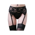 thumbnail image 1 of Medias de seda sexys, conjunto de lencería con liguero de encaje y medias negras para mujer para regalo., 1 of 6