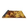 thumbnail image 2 of Ahgly Company Indoor Round Abstract Yellow Modern Area Rugs, 3' Round, 2 of 4