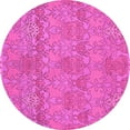 thumbnail image 1 of Ahgly Company Indoor Round Abstract Pink Modern Area Rugs, 7' Round, 1 of 4