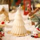 thumbnail image 1 of Candle, Aromatherapy, Rotating Christmas Tree, Home Decor, Desktop, Gift, Realistic Pine Scent, Long-Lasting Flame, Natural Soy Wax, Wooden Base, 8 Inches Tall, For Bedroom, Office, Living, 1 of 8