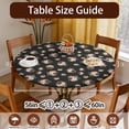 thumbnail image 3 of Pioneer Flower Floral Print Pattern Round Fitted Tablecloth with Elastic Edge, Waterproof Dining Table Cover for Indoor Outdoor Camping and Daily Use, 3 of 6
