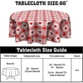 thumbnail image 2 of Valentine''s Day Tablecloth Round Red Love Heart Table Cloths 60 Inch Watercolor Buffalo Check Plaid Table Covers for Anniversary Wedding Kitchen Party Dinner Decoration, 2 of 6