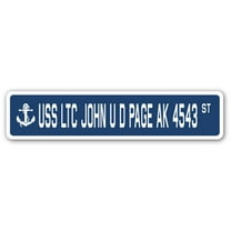USS LTC JOHN U D PAGE AK 4543 Street Sign us navy ship veteran sailor gift