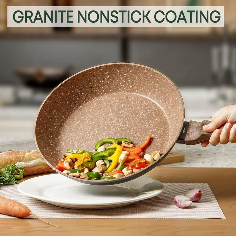 Nonstick Frying Pan, Healthy Ceramic Nonstick 8 Inch Frying Pan Skillet,  Small Frying Pan Non Stick Omelette Pan with Bakelite Handle, Induction