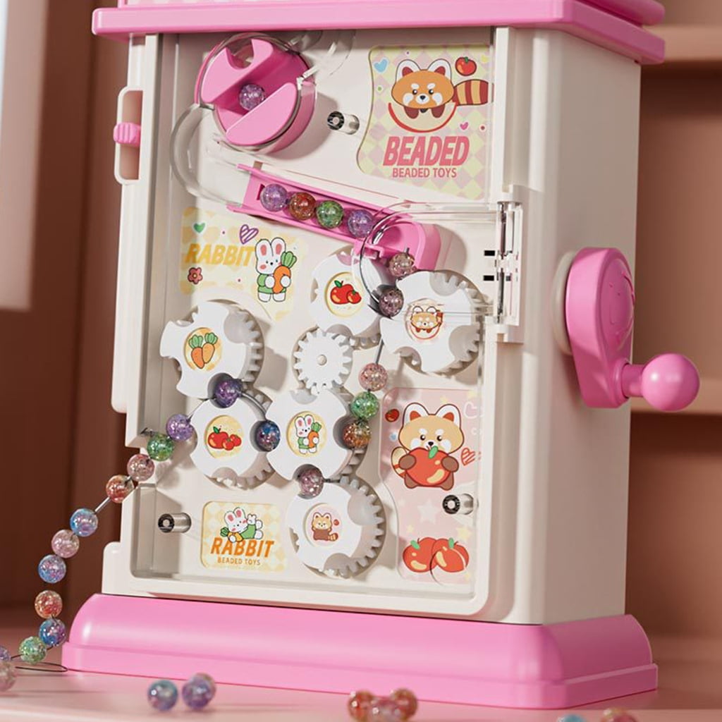 Miiottaa DIY Handmade Jewelry Set Kids Automatic Bead Threader 400 Beads 8 Color Craft